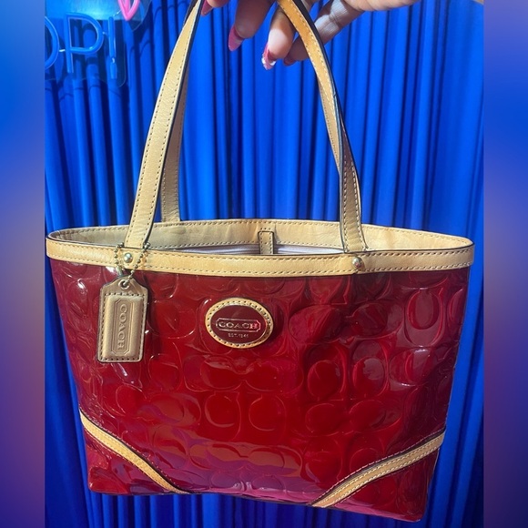 COACH Peyton Burgundy Handbag, EUC - Picture 1 of 11